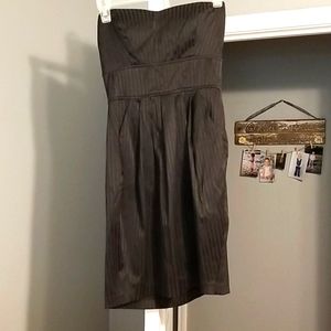 Short black dress strapless